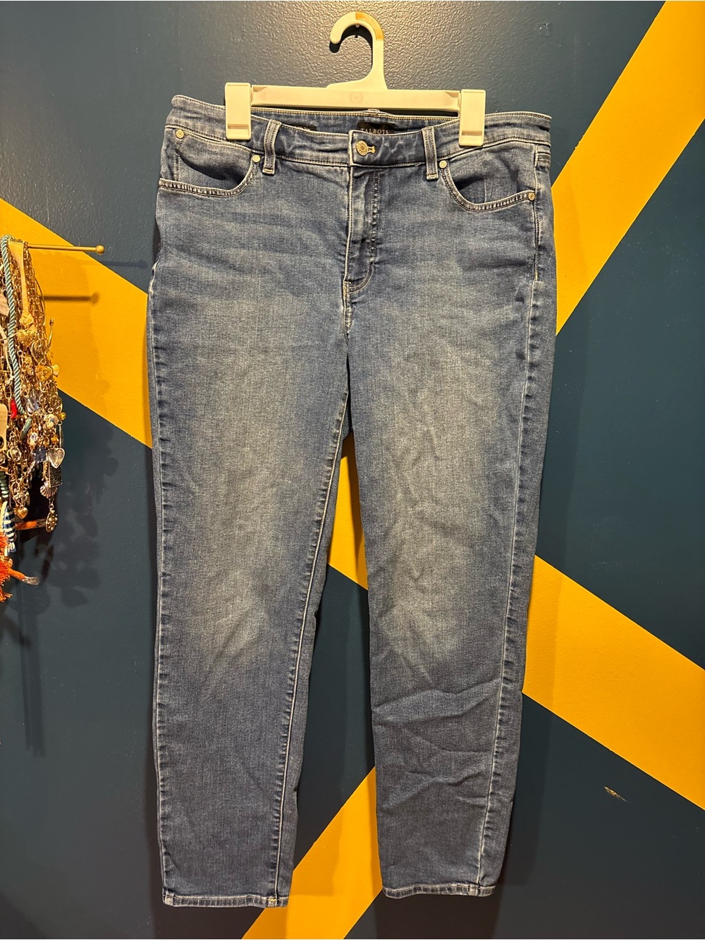 Talbots Medium Wash Mid-Rise Slim Ankle Jeans EUC